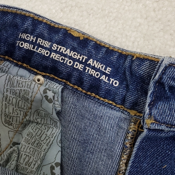 🆕️ Wild Fable Distressed High Rise Straight Ankle Jeans Size 18 Medium Wash - Picture 7 of 8